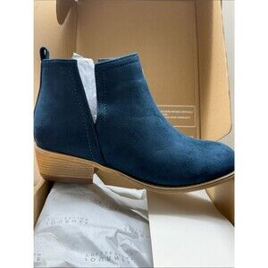 Journee Collection WD-RIMI Women’s Navy Suede Chelsea Ankle Boots Size 7.5 NWT